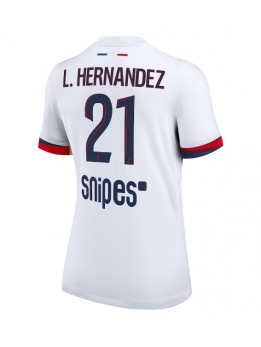 Billige Paris Saint-Germain Lucas Hernandez #21 Bortedrakt Dame 2025-26 Kortermet